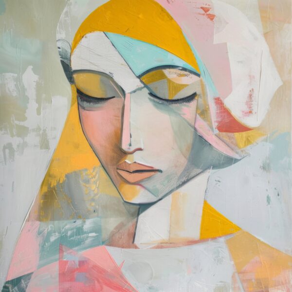 Frau Farbfelder Poster