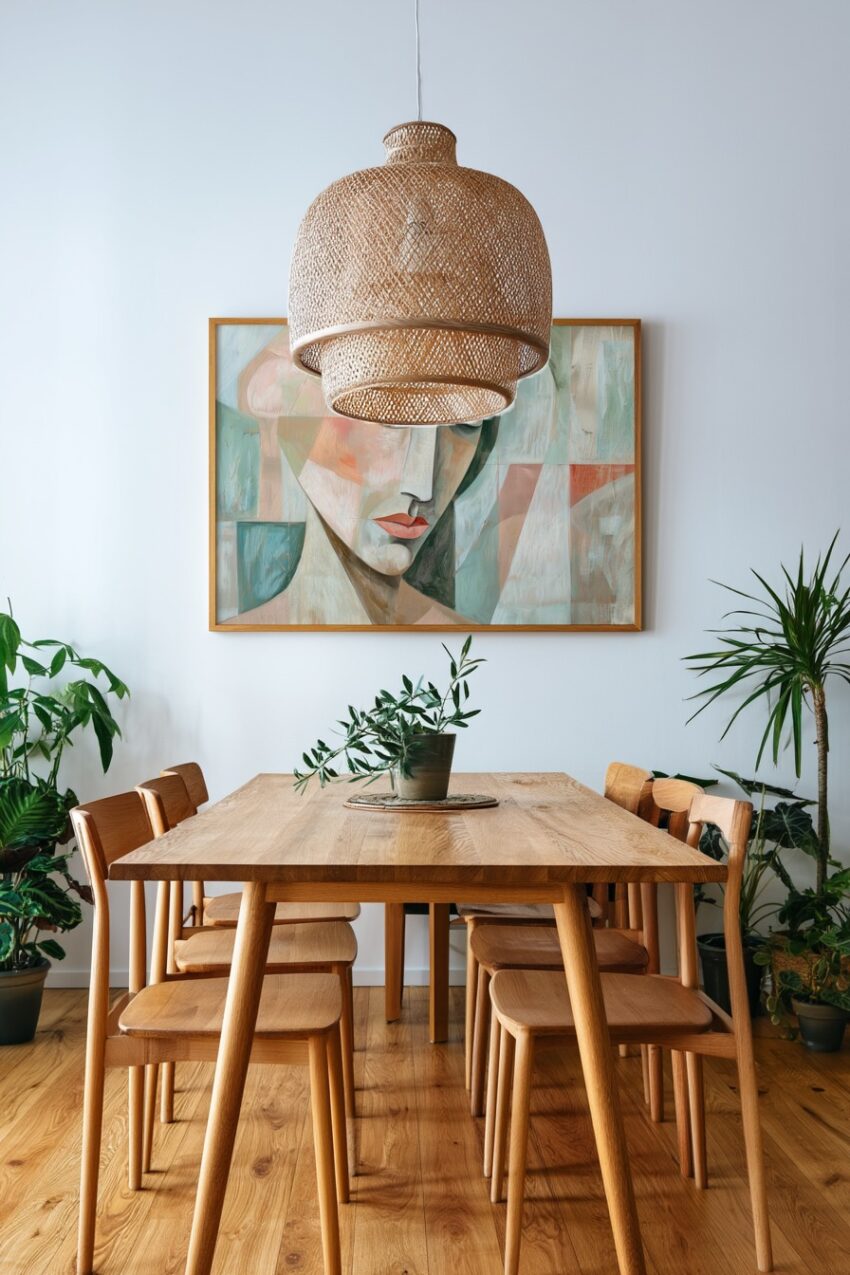 Abstrakt Poster Frau Gesicht pastellfarben weich