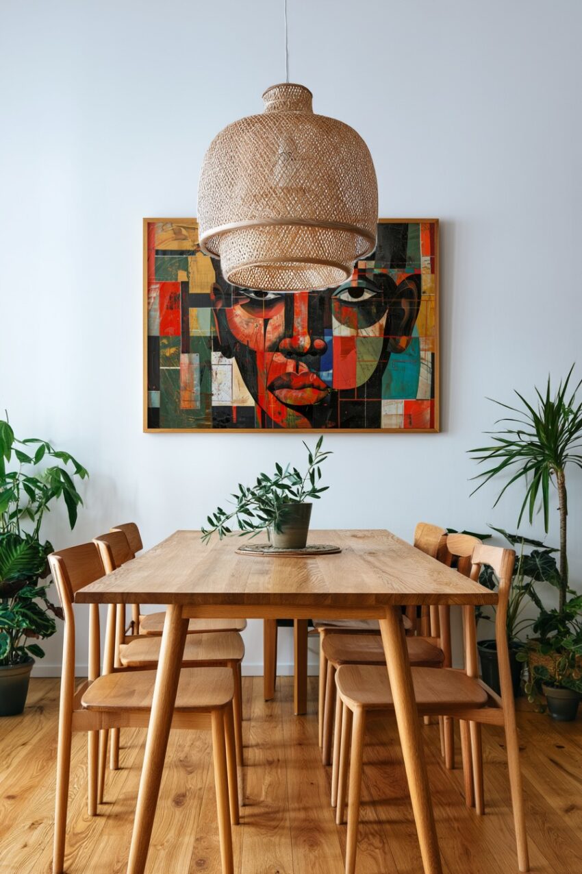 Digitale Kunst Poster Frau Gesicht rot abstrakt