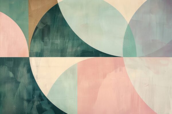 Geometrie Pastell Gerahmt