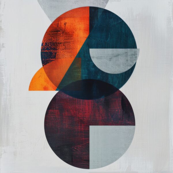 Kreise Farbkontrast Gerahmt