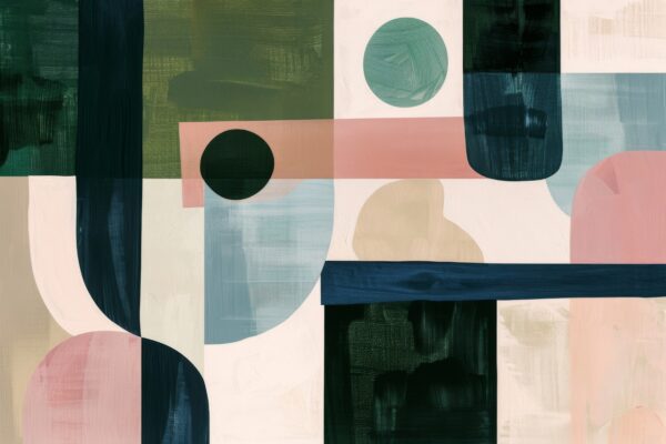 Geometrische Formen Pastell Poster