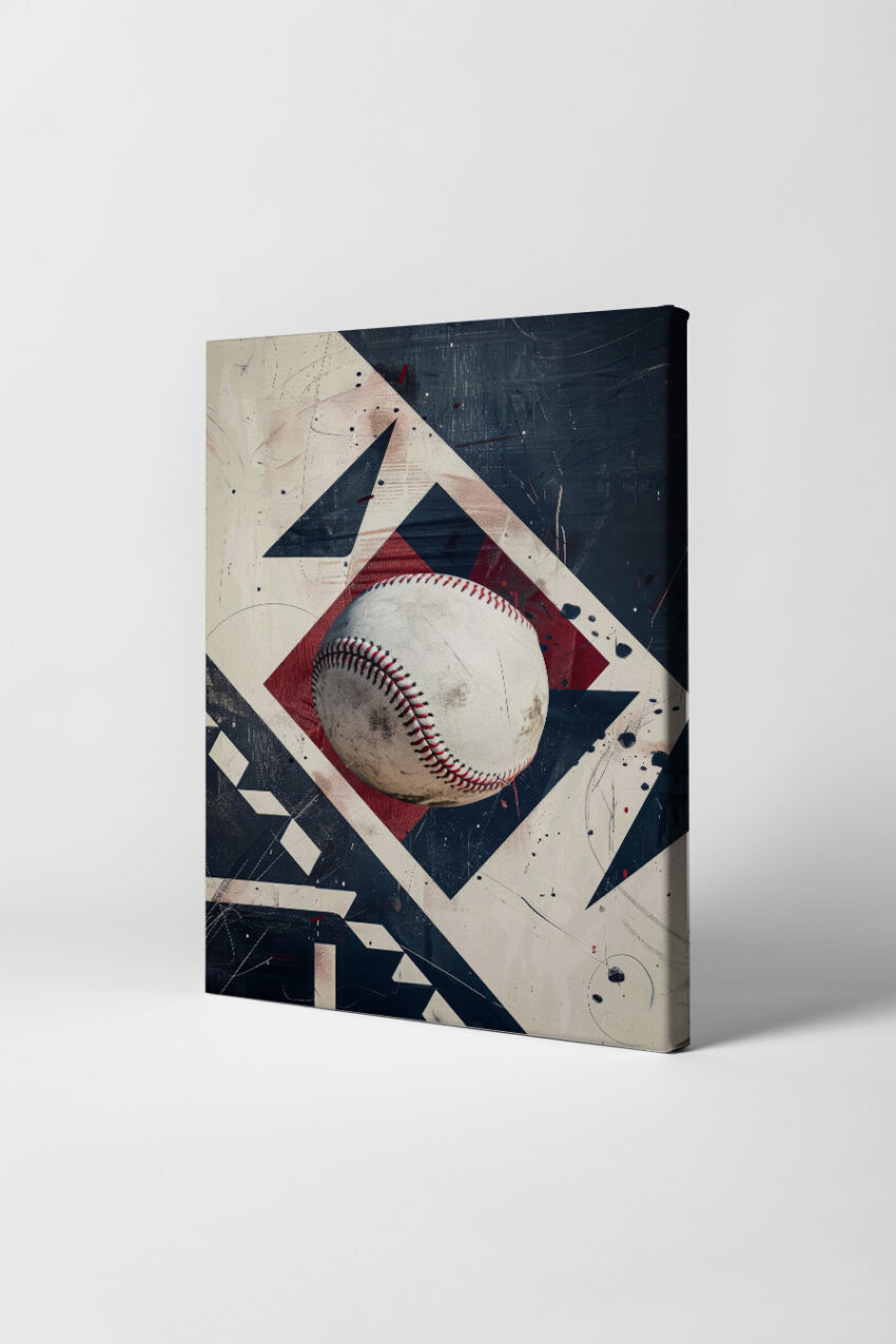 Fotografie Poster Baseball Naht weiß rot grau