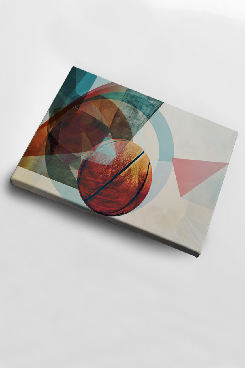 Digitale Kunst Poster Basketball Detail orange schwarz