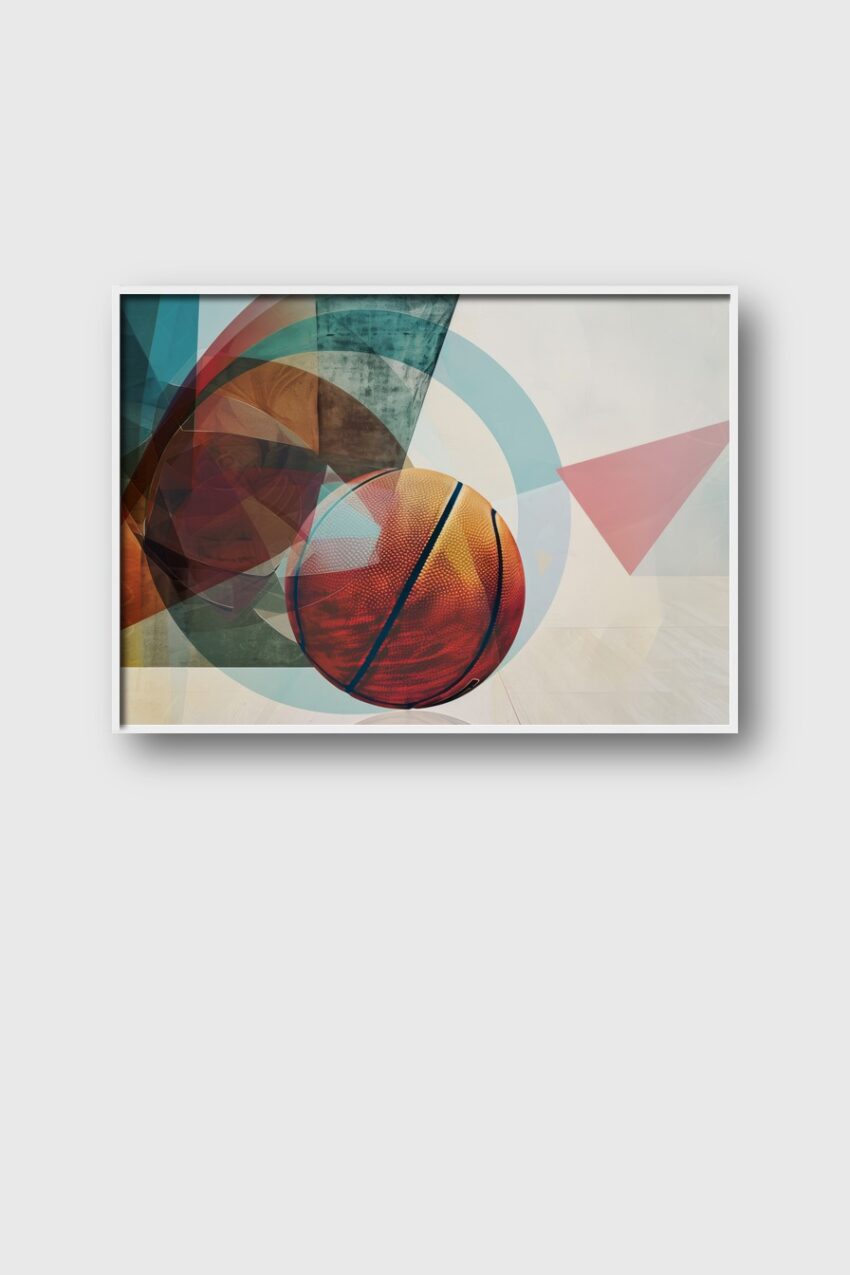 Digitale Kunst Poster Basketball Detail orange schwarz