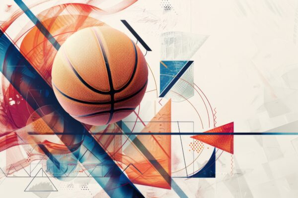 Basketball Grafik Gerahmt