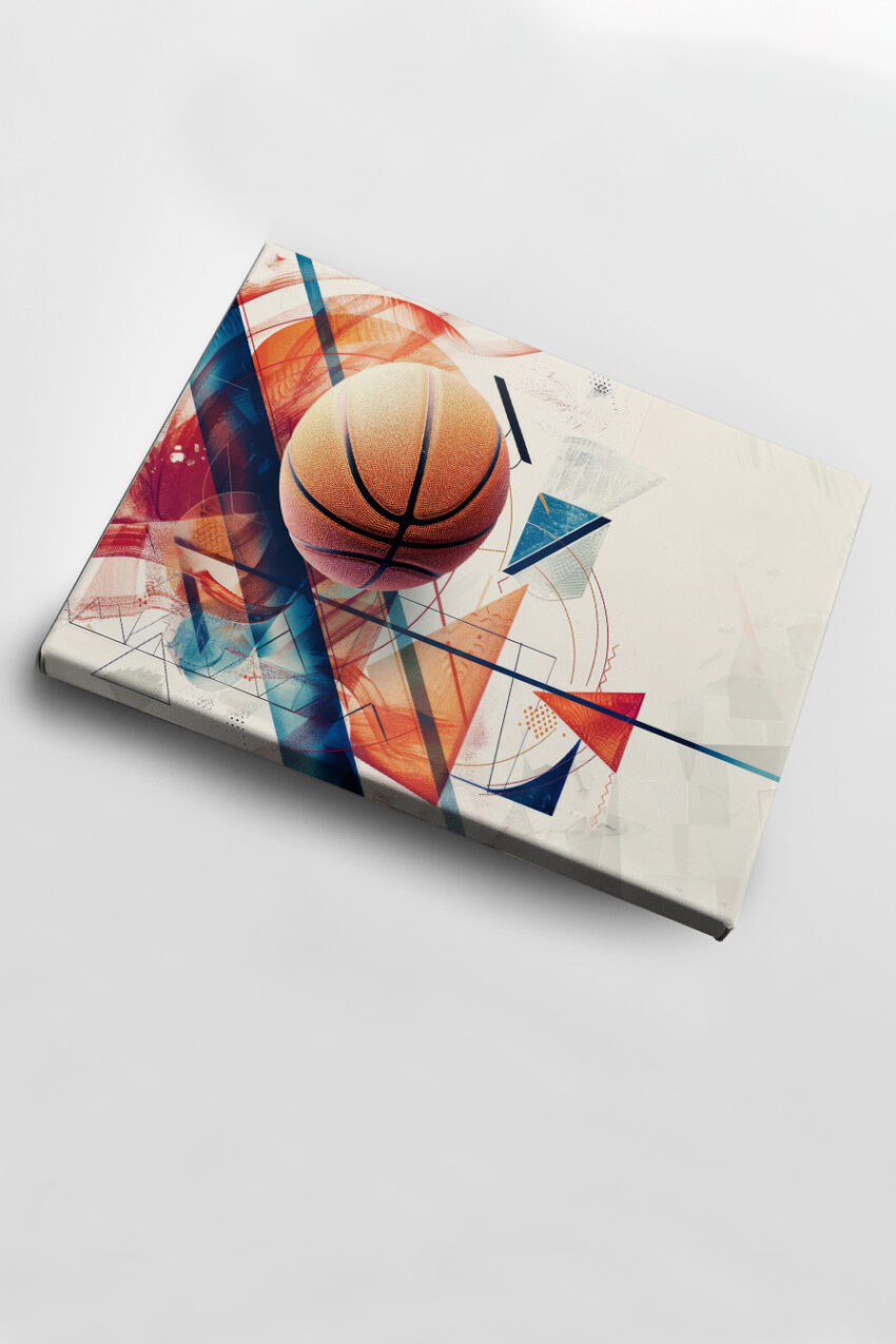 Grafik Poster Basketball abstrakt orange blau
