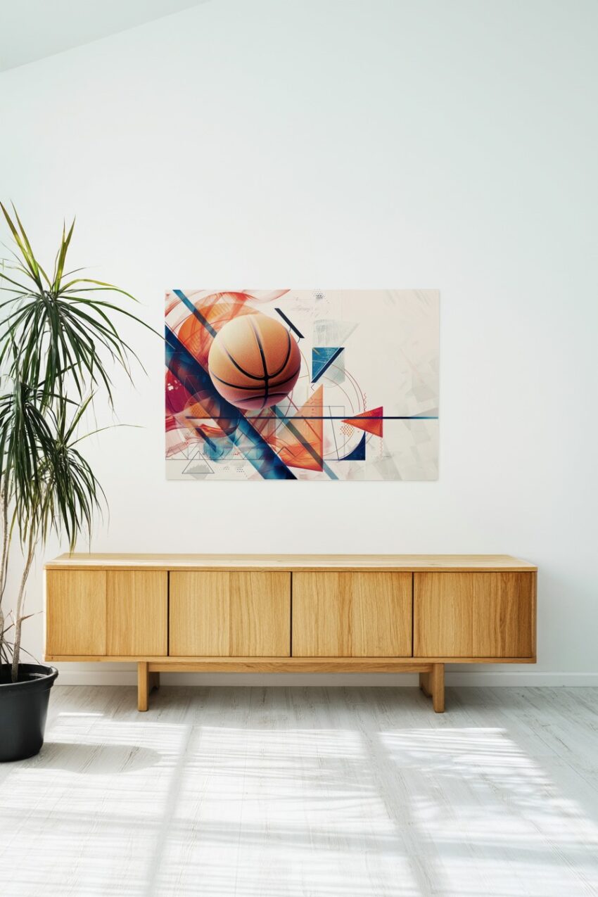 Grafik Poster Basketball abstrakt orange blau