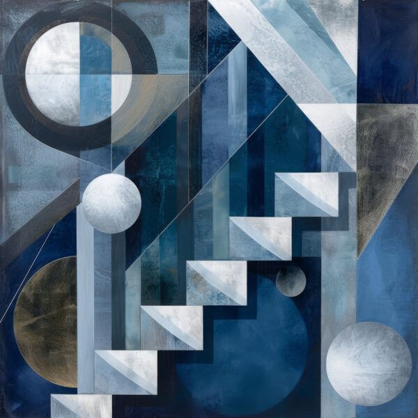 Geometrische Treppe Gerahmt