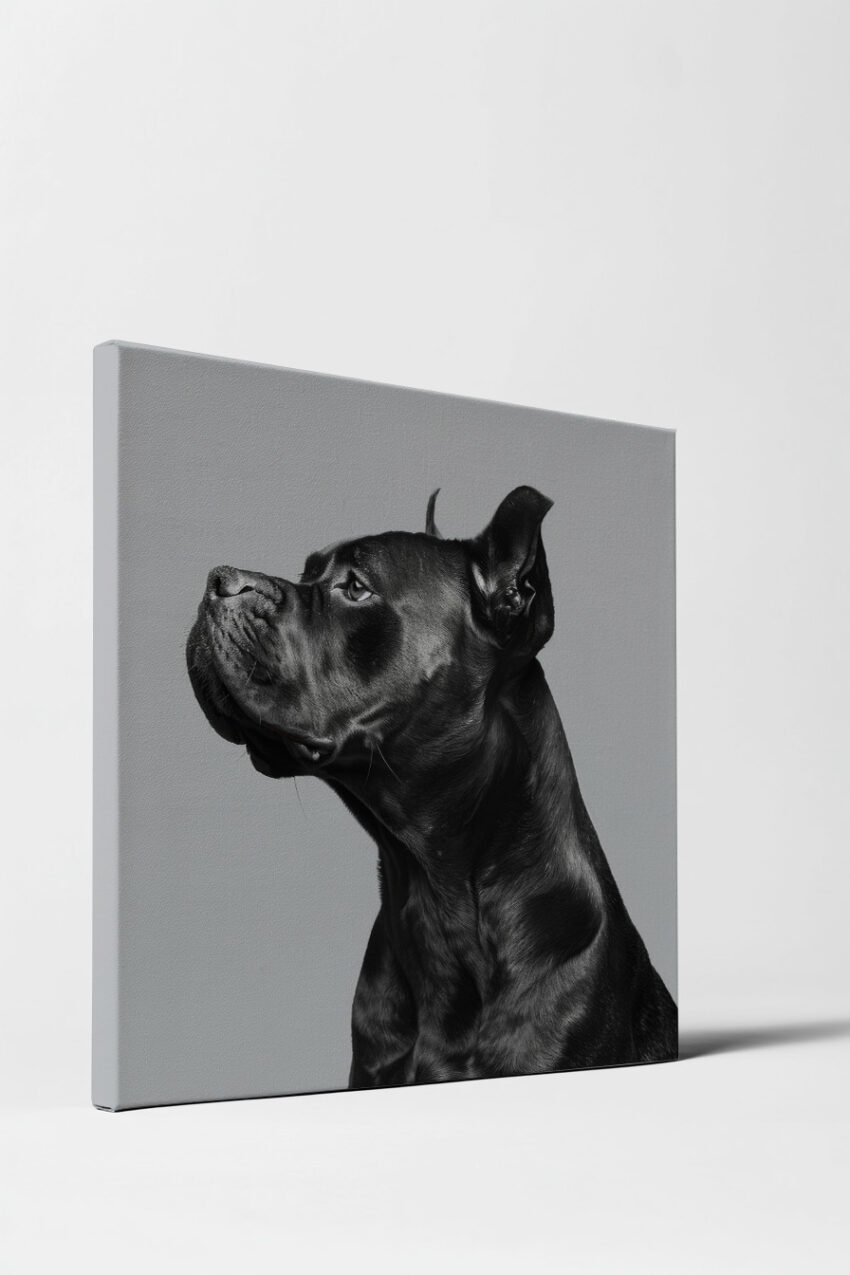 Fotografie Poster Hund Profil schwarz-weiß