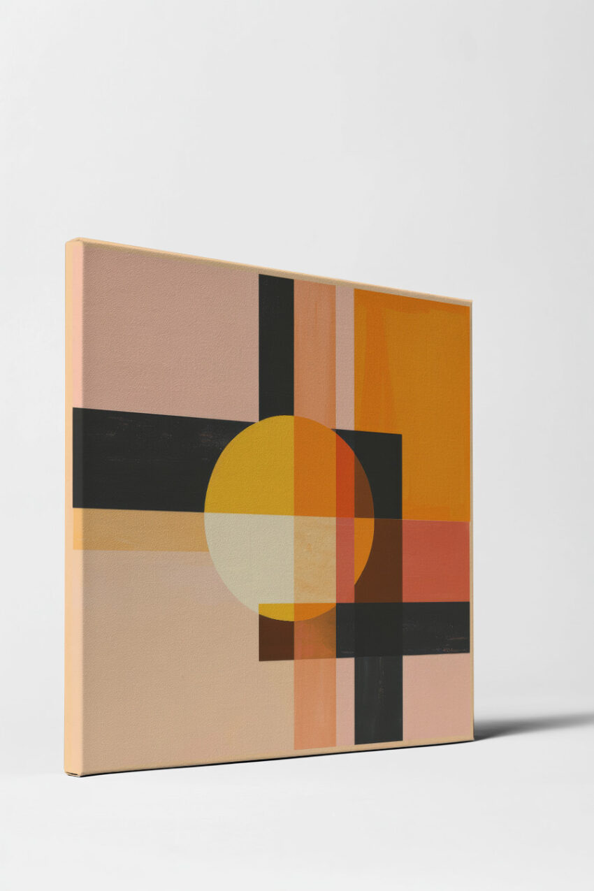 Grafikdesign Poster Kreis Geometrisch Gelb Orange