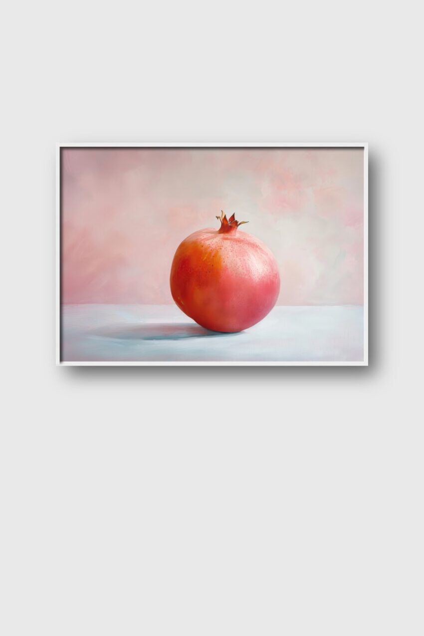 Malerei Poster Granatapfel rot klar