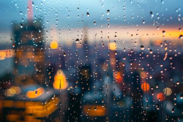 Regenfenster Leinwandbild