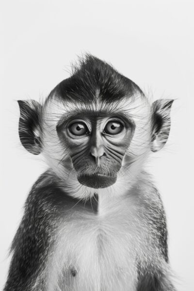 Junger Pavian Gerahmt