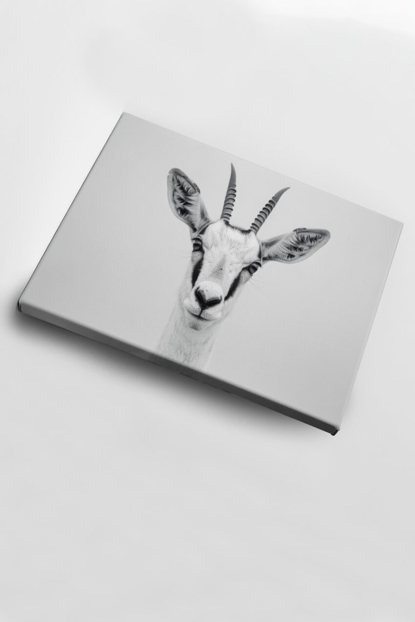 Fotografie Poster Oryx Antilope schwarz-weiß Detail