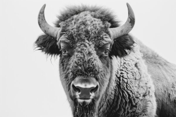 Bison Horn Nahaufnahme Leinwandbild