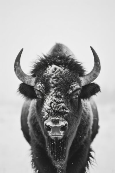 Bison Kopf Leinwandbild