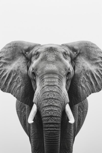 Elefant Frontal Poster