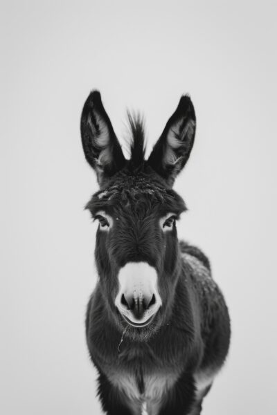 Esel Frontal Gerahmt