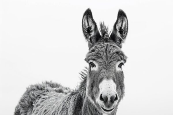 Esel Portrait Leinwandbild