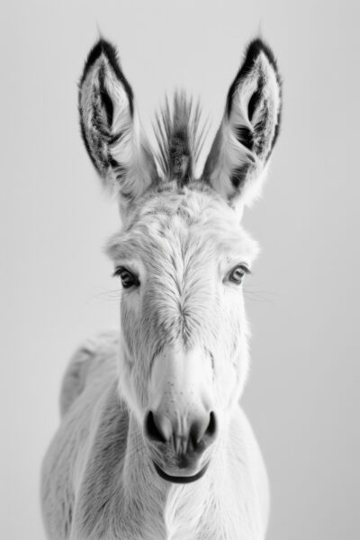 Esel Porträt Gerahmt