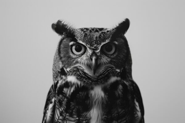 Eule Blick Direkt Leinwandbild