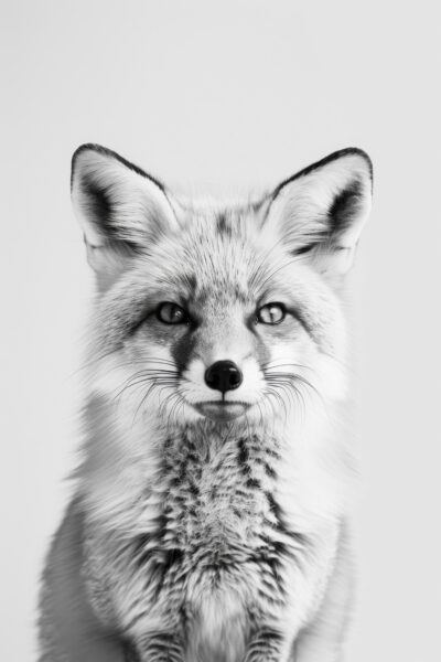 Fuchs Blick Frontal Gerahmt