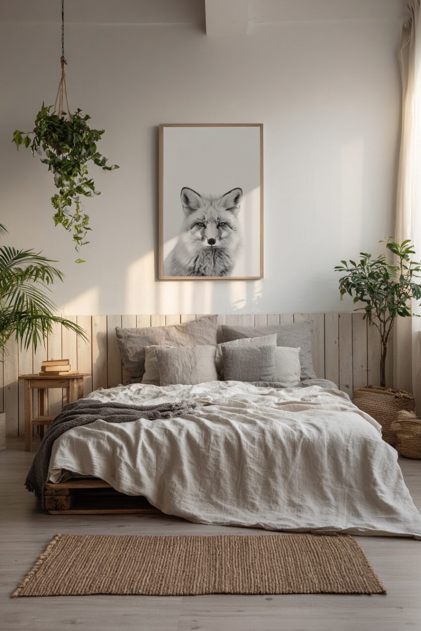 Fotografie Poster Fuchs Porträt monochrom schwarz-weiß