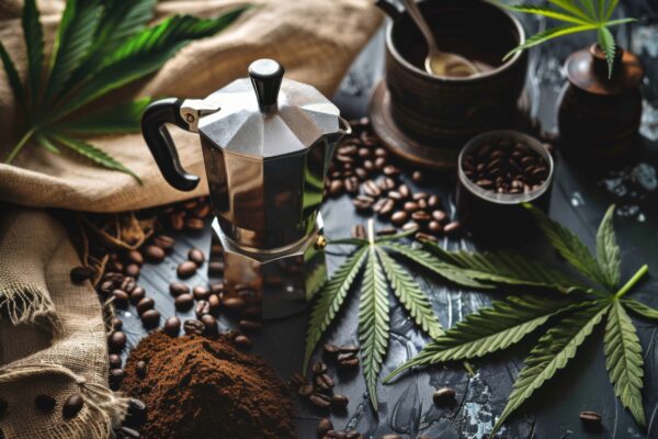 Mokkakanne Kaffee Bohnen Leinwandbild