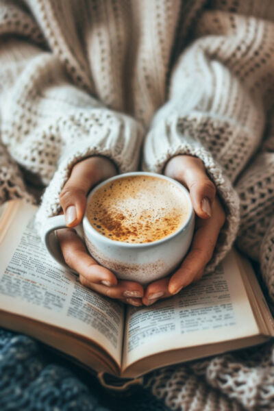 Kaffee Tasse Hände Gerahmt