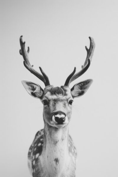 Damhirsch Kopf Frontal Poster