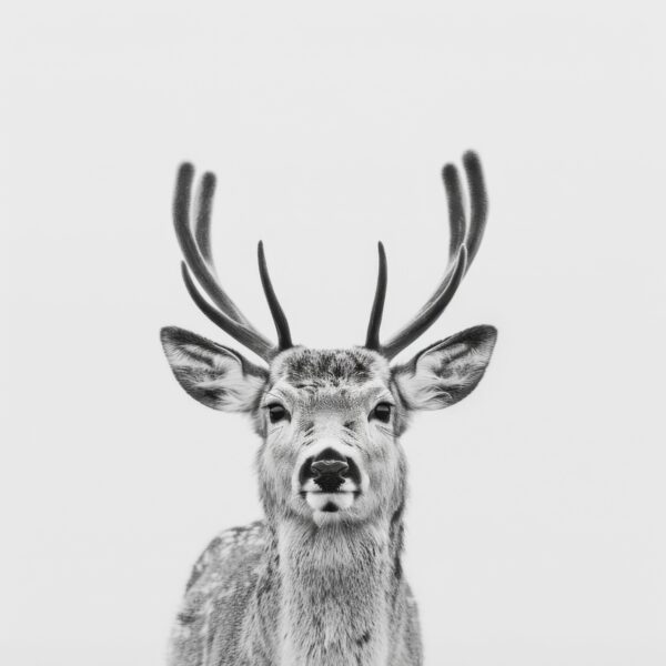 Hirsch Samtgeweih Leinwandbild