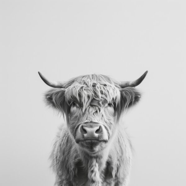 Hochlandrind Frontal Gerahmt