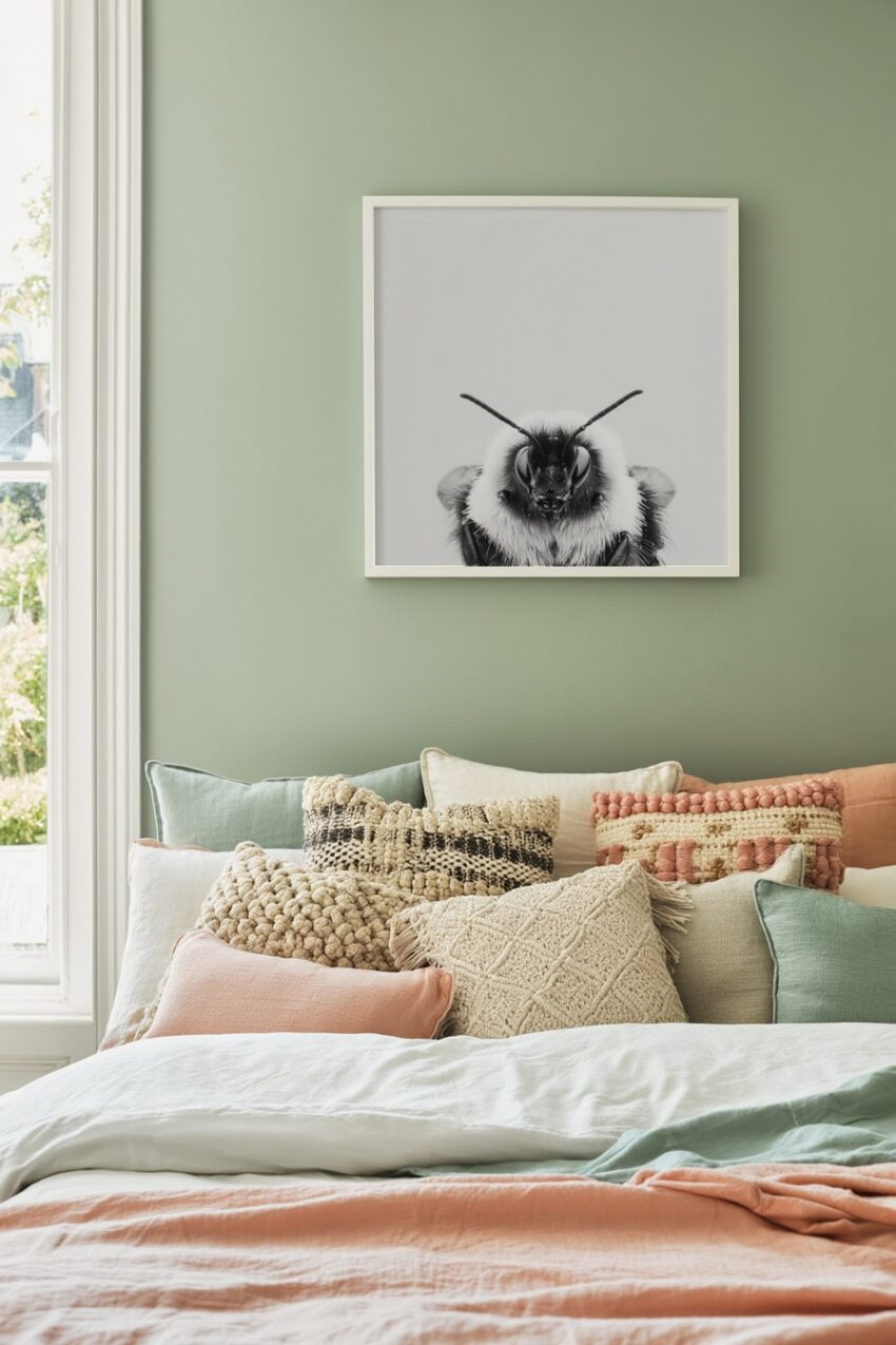 Fotografie Poster Hummel Kopf Schwarz-Weiß detailliert