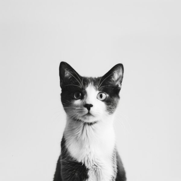 Katze Schwarz-weiß Poster