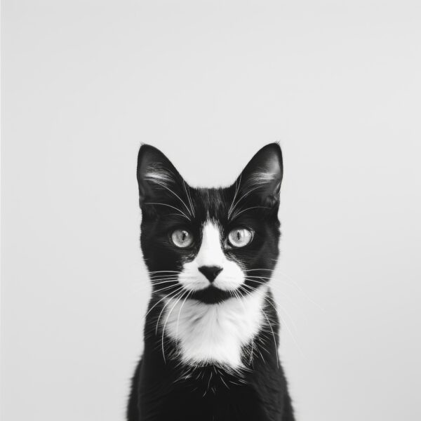 Katze Schwarz-weiß Poster