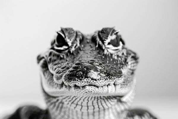 Krokodil Porträt Gerahmt