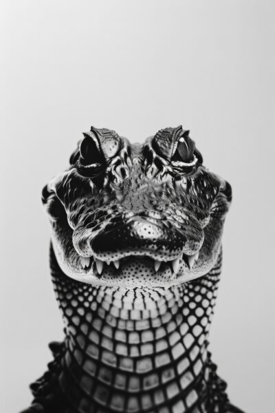 Krokodil Portrait Leinwandbild