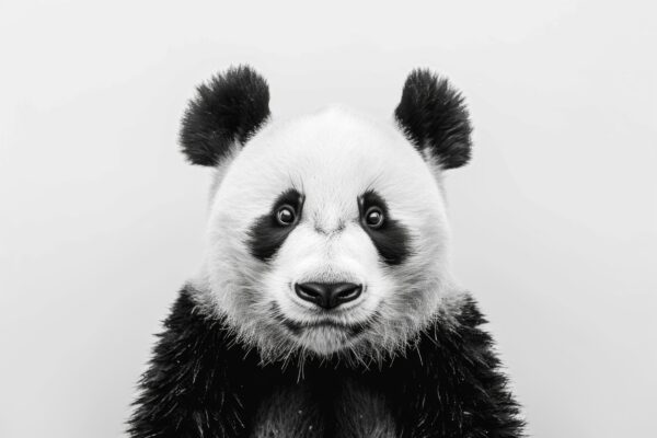 Panda Blick Frontal Leinwandbild