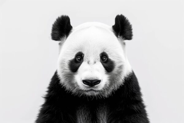 Panda Portrait Gerahmt