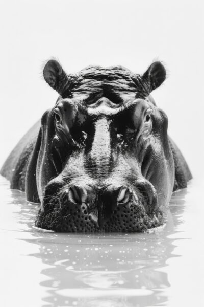 Nildpferd Blick Wasser Poster