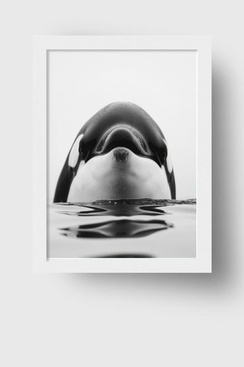 Fotografie Poster Orkawal Nahaufnahme Schwarzweiß Wasser