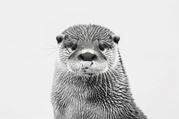 Otter Nasse Schnauze Gerahmt