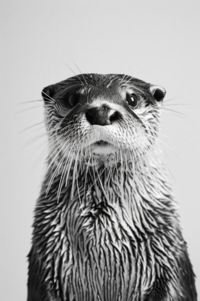Otter Porträt Gerahmt