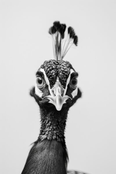 Pfau Kopf Frontal Leinwandbild