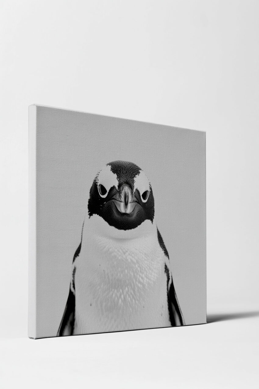 Fotografie Poster Pinguin Porträt schwarz-weiß klar