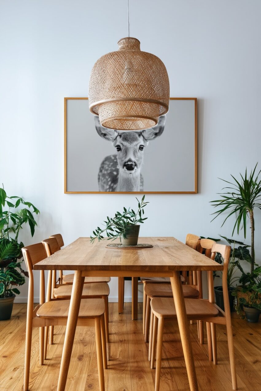 Fotografie Poster Rehkalb Nahaufnahme schwarz-weiß