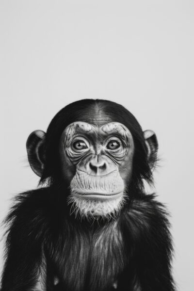 Schimpansenporträt Leinwandbild