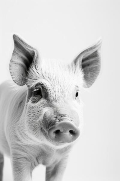 Schwein Frontal Leinwandbild