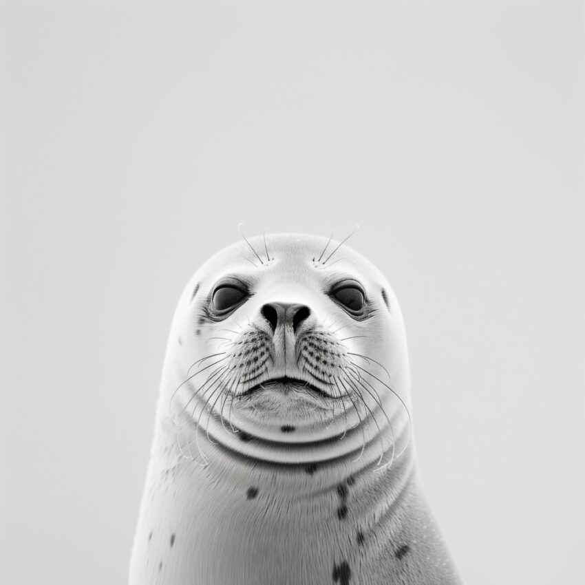 Fotografie Poster Seehund Detail schwarz-weiß klar